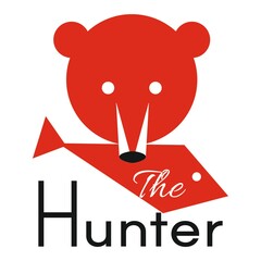 Bear-vector illustration. The Hunter emblem design on white background