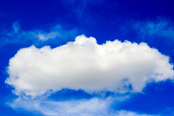 One big, fluffy white cloud