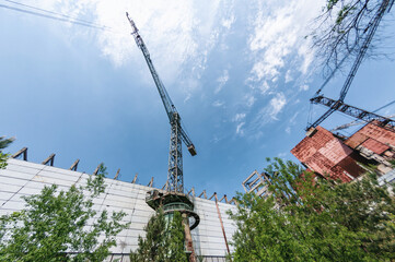 Reactors building 5 and 6 in Pripyat, Chernobyl exclusion Zone. Chernobyl Nuclear Power Plant Zone...