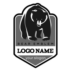 Obraz premium Bear-vector illustration, emblem design on white background