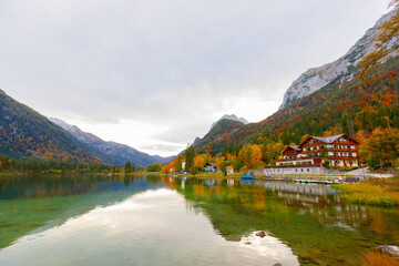 Lake hintersee in fall