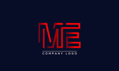 Obraz premium Creative Letters ME Logo Design Vector Template. Initial Letters ME Logo Design
