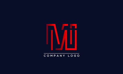 Fototapeta na wymiar Creative Letters MI or IM Logo Design Vector Template. Initial Letters MI Logo Design