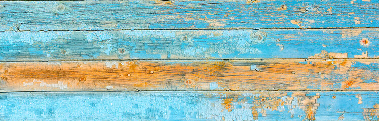 Fototapeta na wymiar Peeling paint wooden floor or wall background.