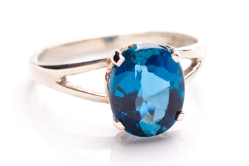 Ring with topaz