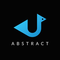 U letter logo icon bird sign © tanvir enayet