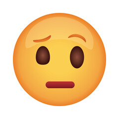 sad emoji face classic flat style icon