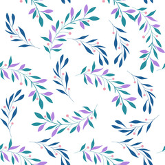Blossom Floral pattern in the blooming botanical Motifs scattered random. Seamless vector texture. For fashion prints. Printing with in hand drawn style light blue background - 366806571