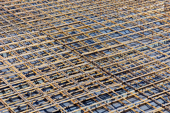  iron rod at a construction site