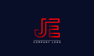 Fototapeta na wymiar Creative Letters JE Logo Design Vector Template. Initial Letters JK Logo Design
