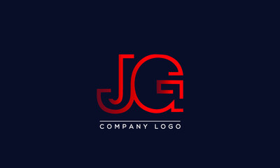 Creative Letters JG Logo Design Vector Template. Initial Letters JG Logo Design
