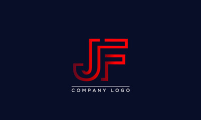 Creative Letters JF Logo Design Vector Template. Initial Letters JF Logo Design