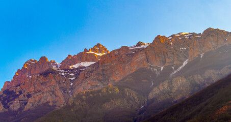 mountain landscape with snow