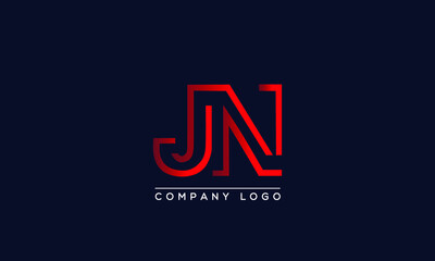Creative Letters JN or NJ Logo Design Vector Template. Initial Letters JN Logo Design