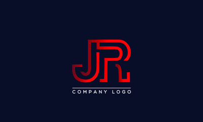Fototapeta na wymiar Creative Letters JR Logo Design Vector Template. Initial Letters JR Logo Design