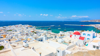 Mykonos town (Chora) by the sea