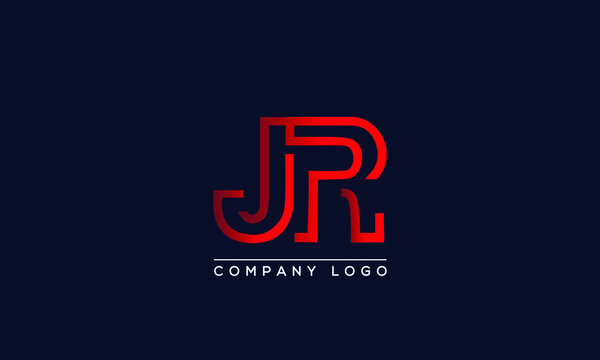 Creative Letters JR Logo Design Vector Template. Initial Letters JR Logo Design
