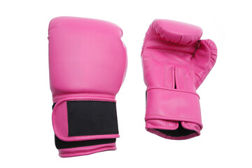 pair of pink boxing gloves