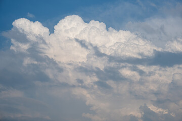 Fototapeta na wymiar White cumulus clouds in blue sky background