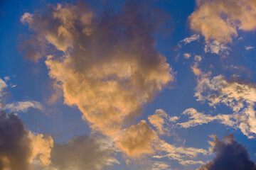 dramatic sunset sky