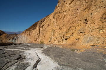 Fracture on the land. Canyon in the Death Valley. 