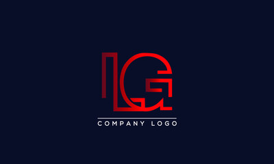 Creative Letters LG Logo Design Vector Template. Initial Letters LG Logo Design