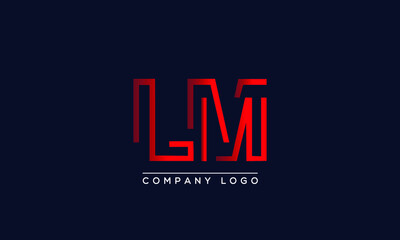 Fototapeta na wymiar Creative Letters LM Logo Design Vector Template. Initial Letters LM Logo Design