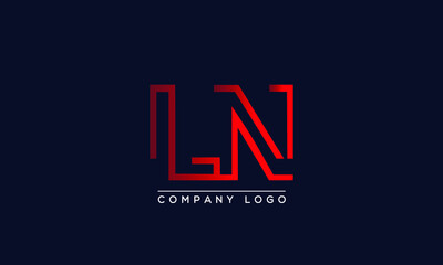 Creative Letters LN Logo Design Vector Template. Initial Letters LN Logo Design