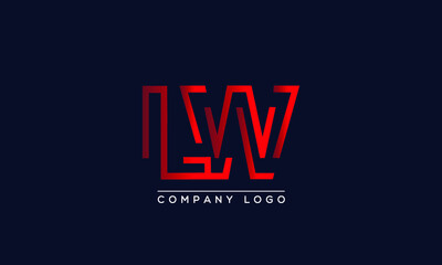 Creative letters lw Logo Design Vector Template. Initial Letters lw Logo Design