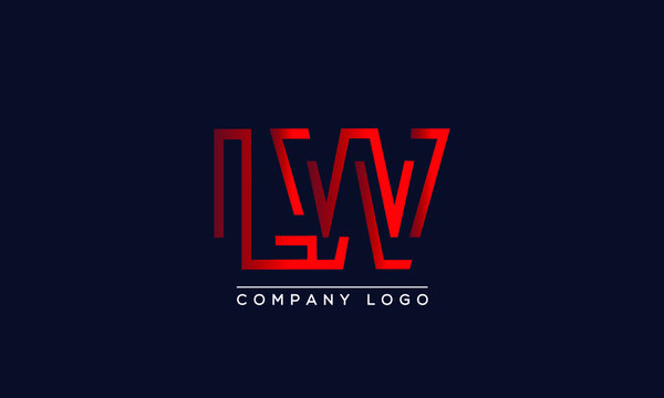 Creative letters lw Logo Design Vector Template. Initial Letters lw Logo Design