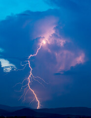 Massive Lightning Stroke in Color