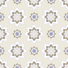 The seamless pattern is formed from an element of ethnic ornament. EPS10
