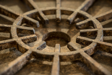 detail of old industrial machinery