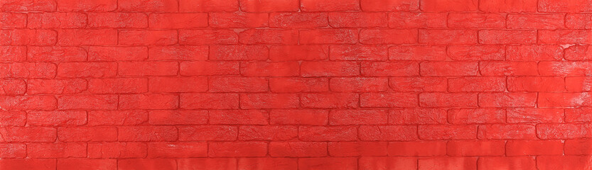 texture fresh painted red brick wall