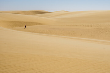 Fototapeta na wymiar Sand dunes in the Sahara Desert of northern Chad