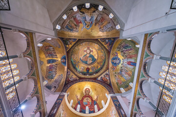 Interior of St Paul Basilica in Harissa town in Keserwan District of the Mount Lebanon Governorate of Lebanon
