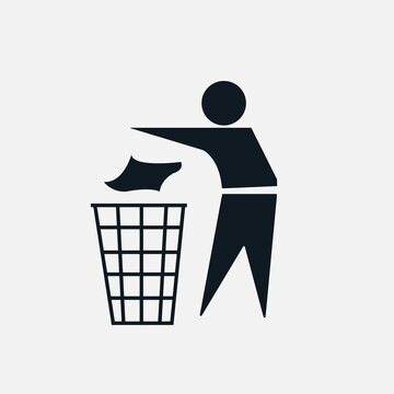 Symbol ludzika wyrzuć do kosza na opakowanie