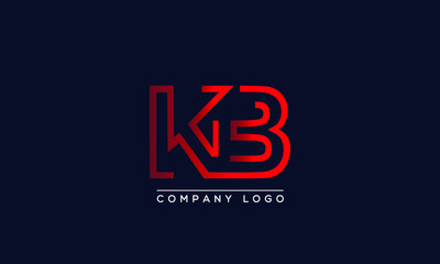 Creative letter KB Logo Design Vector Template. Initial Letter KB Logo Design