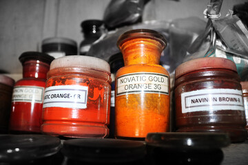 Colours used for handloom industry in India