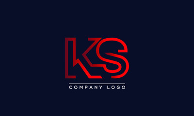 Creative letter KS or SK  Logo Design Vector Template. Initial Letter KS Logo Design