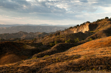 Scenic Mountainside View at Sunset