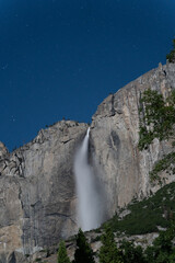 Waterfall at night