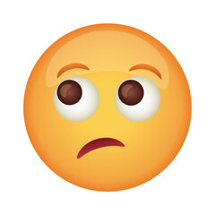 sad emoji face classic flat style icon