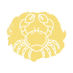 cancer zodiac sign block style icon