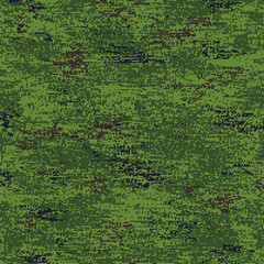 Digital flora. Camouflage seamless pattern incorporating tiny pixels of black, brown and foliage green on a pale green background.