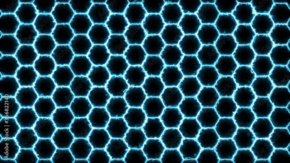 Poster futuristic surface concept with hexagons. trendy sci-fi technology background with hexagonal pattern