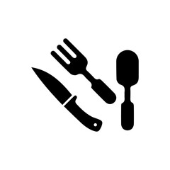 Fork, knife and spoon icon design