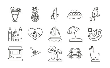 bundle of brazil set icons