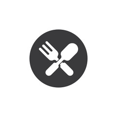 Fork, knife and spoon icon design
