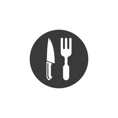 Fork, knife and spoon icon design